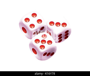 Vector illustration of white dices Stock Photo - Alamy