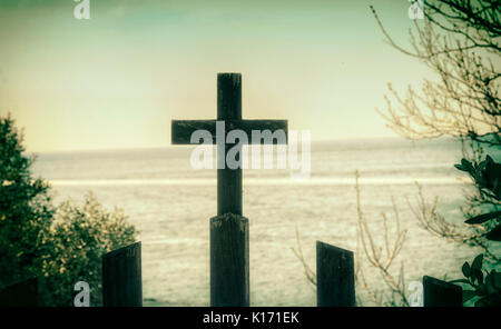 Holy cross on Athos Stock Photo
