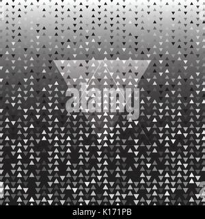 Triangle silver halftone dot abstract background, stock vector Stock Vector
