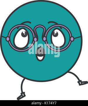 zorry emoticon face character icon Stock Vector