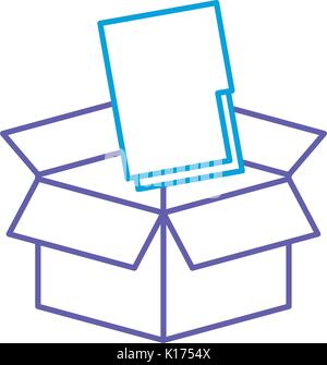 folder document in box Stock Vector