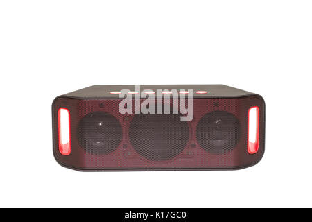mini bluetooth loudspeaker isolated on white background Stock Photo
