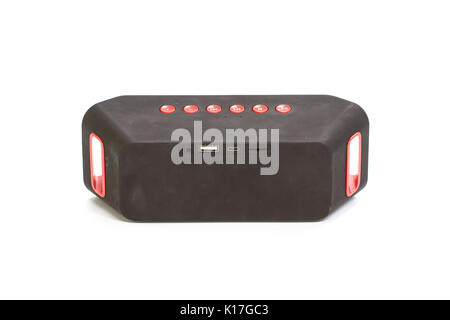 mini bluetooth loudspeaker isolated on white background Stock Photo