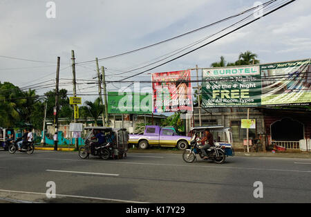 Kalibo, Philippines - Dec 16, 2015. Street in Boracay island, Philippines. Boracay Island and its beaches have received awards from numerous travel pu Stock Photo