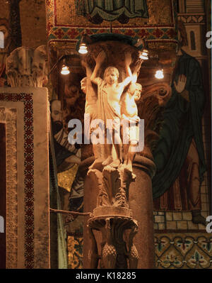 Sicily, city of Palermo, Palazzo Reale, royal palace, also called Palazzo dei Normanni or Norman's Palace, church art in the Cappella Palatina, UNESCO Stock Photo