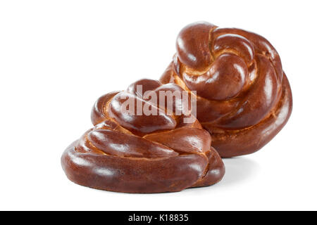 Delicious sweet pastry isolated on white Stock Photo