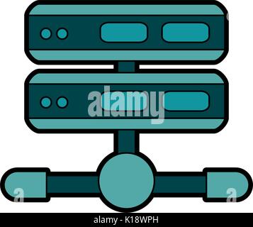 servers web hosting related icons icon image vector illustration design Stock Vector