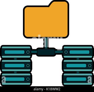 servers web hosting related icons icon image vector illustration design Stock Vector