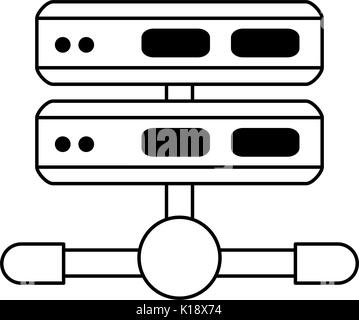servers web hosting related icons icon image vector illustration design Stock Vector
