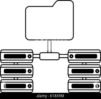 servers web hosting related icons icon image vector illustration design Stock Vector