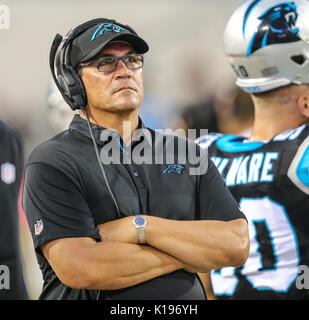 August 24, 2017: Carolina Panthers quarterback Cam Newton (1) an NFL ...