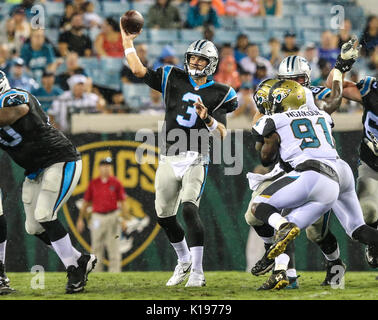 August 24, 2017: Carolina Panthers quarterback Derek Anderson (3 ...
