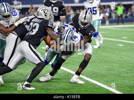 August 26th, 2017:.Oakland Raiders defensive end Khalil Mack (52).during an  NFL football game between the Oakland Raiders and Dallas Cowboys at AT&T  Stadium in Arlington, Texas. Manny Flores/CSM Stock Photo - Alamy