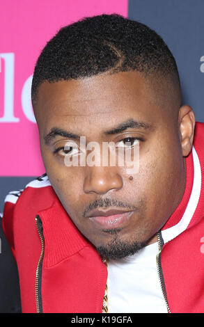 Las Vegas, NV, USA. 26th Aug, 2017.  Nas. Mayweather vs McGregor pre-fight VIP Red Carpet at T-Mobile Arena. Credit: mjt/AdMedia Credit: Mjt/AdMedia/ZUMA Wire/Alamy Live News Stock Photo