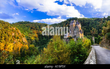 Burg Eltz castle - One of the most popular castles in Germany Stock Photo