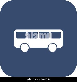 Bus Icon Flat Stock Vector