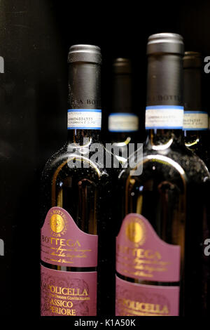 House label Valpolicella red Italian wine at Bottega, restaurant in Resorts World, NEC, Birmingham UK Stock Photo