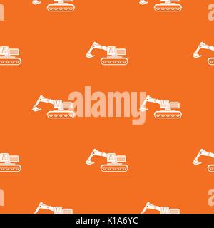 Excavator pattern seamless Stock Vector