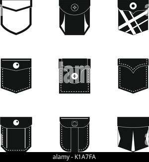 Pocket form icon set, simple style Stock Vector Image & Art - Alamy
