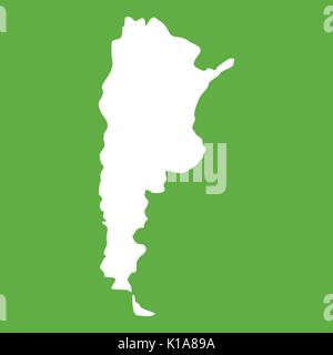 Map of Argentina icon green Stock Vector