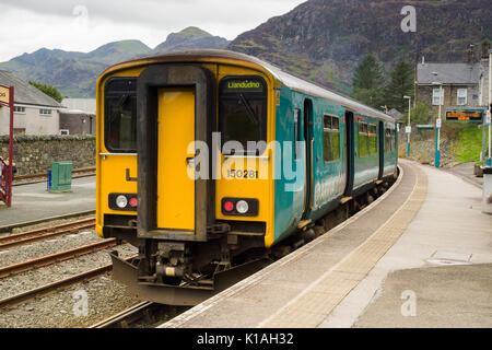 Arriva Trains Wales passenger train Sprinter Class 150/2 diesel multiple unit or DMU typically used on rural lines Stock Photo