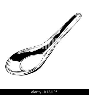 Hand drawing of Stainless. Black and White simple line Vector Illustration for Coloring Book - Line Drawn Vector Stock Vector