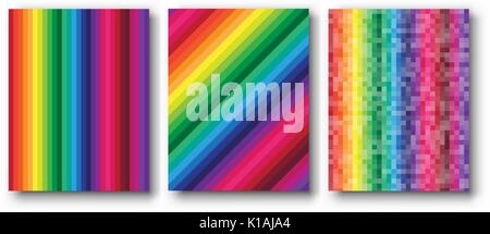 Rainbow Cover Set Stock Vector