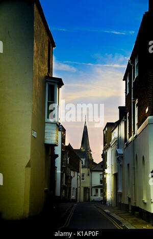 Coppin Street, Deal at Night Stock Photo