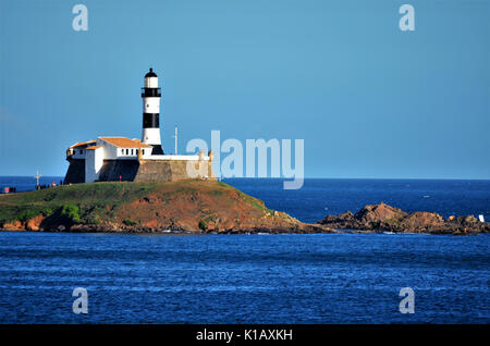 Salvador, Bahia, Brazil - February 27, 2013 - The Farol da Barra is located at Ponta de Santo Antônio, in Salvador. Stock Photo