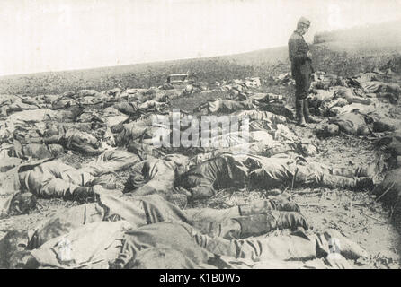 The human cost of war, WW1 German dead Stock Photo