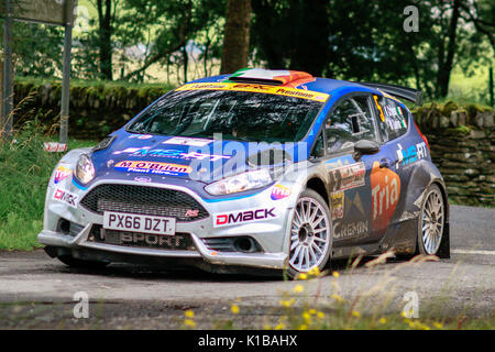 Keith Cronin drove to victory on the 2017 Ulster Rally Stock Photo