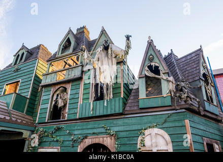 Haunted House  at Playland Amusement Park, Vancouver, British Columbia, Canada. Stock Photo