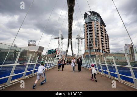 MediaCityUK is a 200-acre mixed-use property development on the banks of the Manchester Ship Canal in Salford Quays and Trafford, Greater Manchester, England. uk Stock Photo