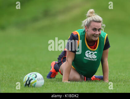 England's Megan Jones during the training session at Queens University, Belfast, ahead of the Women's World Cup final between England and New Zealand tomorrow evening. Stock Photo