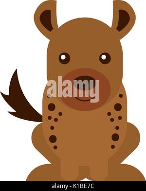 Wild hyena isolated icon Stock Vector