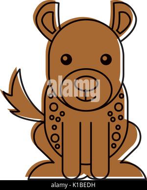 Wild hyena isolated icon Stock Vector