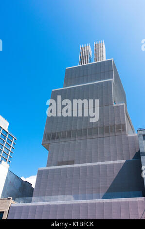 The New Museum of Contemporary Art, often called just The New Museum is on the Bowery in New York's Lower East Side Stock Photo