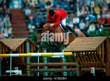 CHIO Aachen 1994, Ludger Beerbaum (GER) riding Almox Ratina Z Stock Photo