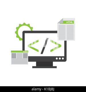 programming language design  Stock Vector