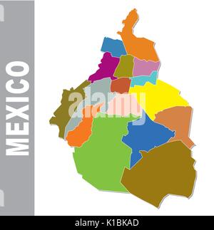 Colorful North America political map with clearly labeled, separated  layers. Vector illustration. Stock Vector