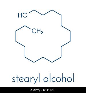 Stearyl alcohol molecule. Constituent of cetostearyl alcohol