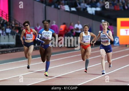 Sophie HAHN of Great Britain on her way to gold in the Women's 100 m T38 Final at the World Para Championships in London 2017 Stock Photo