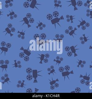Seamless Cinema Pattern. Movie Projector Stock Vector