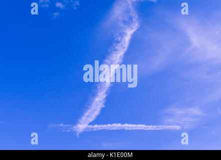 Clouds in the L shape,look strange and beautiful. Stock Photo