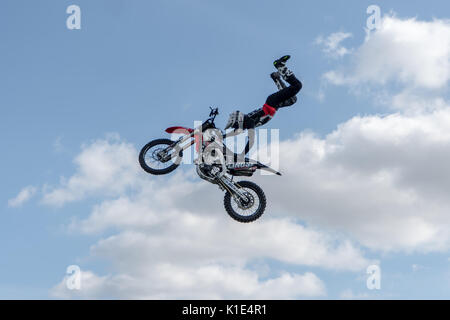 Free style Motor cross at Carfest South Overton, Hampshire England 25 August 2017 Carfest South Credit Jim Houlbrook/ Alamy Stock Photo