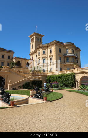 Osborne house in East Cowes, Isle of Wight, UK.Built for Queen Victoria and Prince Albert between 1845 and 1851. Style is Italian Renaissance palazzo. Stock Photo