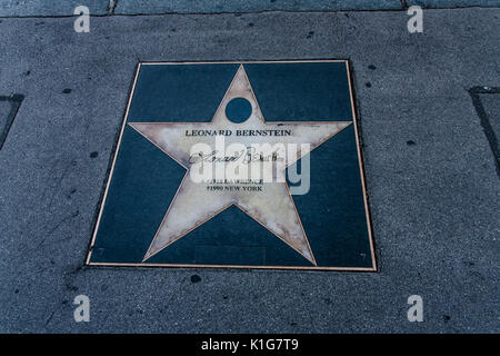 A Star of Leonard Bernstein in the pedestrian area, Vienna Stock Photo