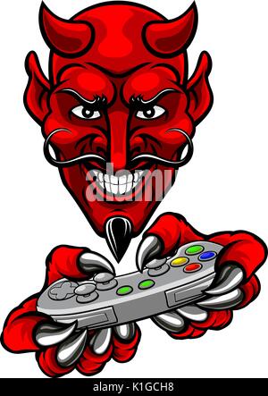 Devil Esports Sports Gamer Mascot Stock Vector