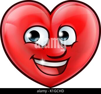 Mascot Heart Cartoon  Stock Vector