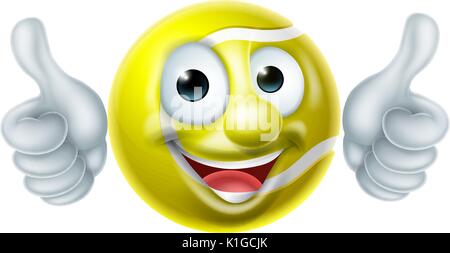 Tennis Ball Man Cartoon Character Stock Vector